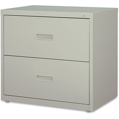 Lorell 2 Drawer Metal Lateral File Cabinet, 30"x18-5/8"x28-1/8", Gray