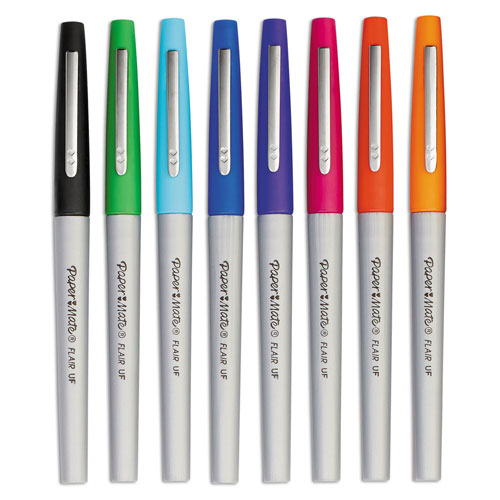 Sanford Papermate® Flair Felt Tip Stick Porous Point Marker Pen, 0.4mm,  Assorted Ink/Barrel, 8/Set, PAP1927694