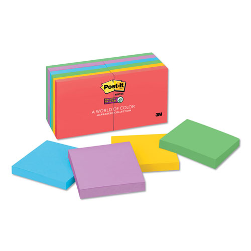 3M Post-it® Pads in Playful Primary Collection Colors, 3 x 3, 90  Sheets/Pad, 12 Pads/Pack, MMM65412SSAN