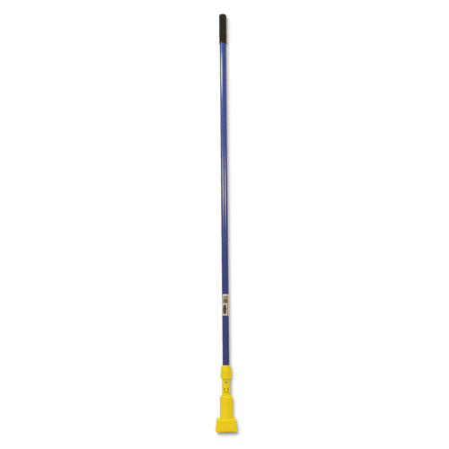 Rubbermaid Gripper Fiberglass Mop Handle, 1" dia x 60", Blue/Yellow