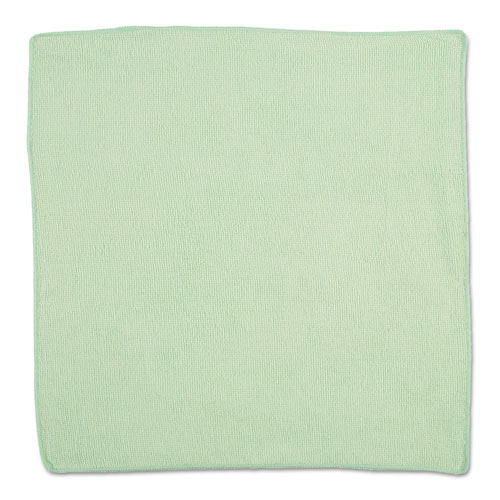 Rubbermaid Microfiber Cleaning Cloths, 16 x 16, Green, 24/Pack