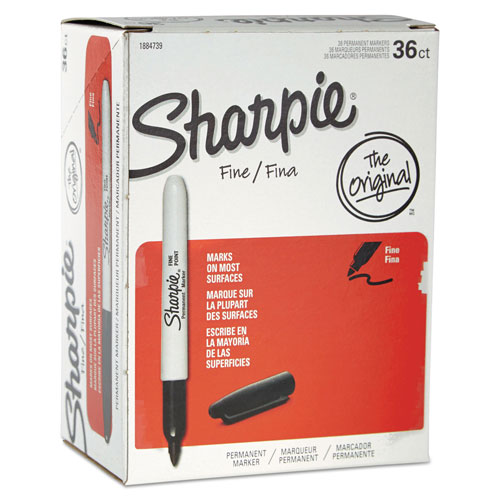 Sanford Sharpie® Fine Tip Permanent Marker, Black, 36/Pack, SAN1884739