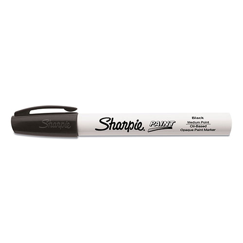 Sharpie® Permanent Paint Marker, Medium Bullet Tip, Black, Dozen