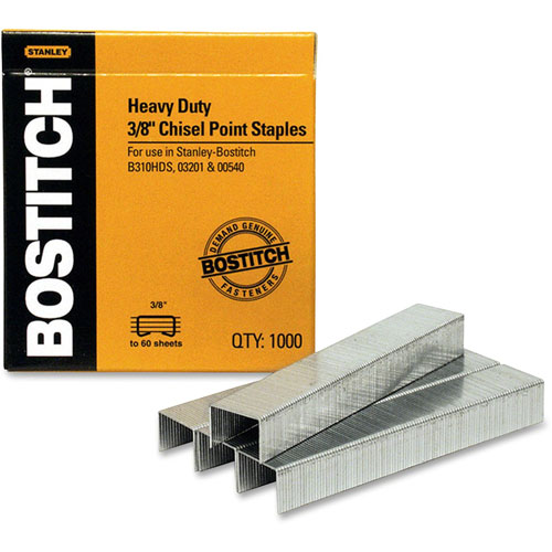 Stanley Bostitch Heavy Duty Staples, Use In B310HDS, 03201, 1/2"W, 3/8"L