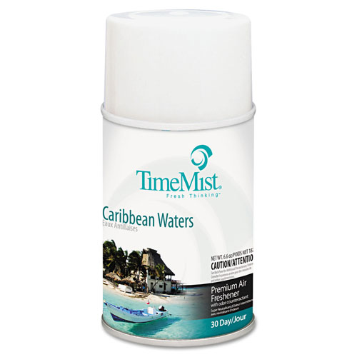 Timemist Premium Metered Air Freshener Refill, Caribbean Waters, 6.6 oz Aerosol