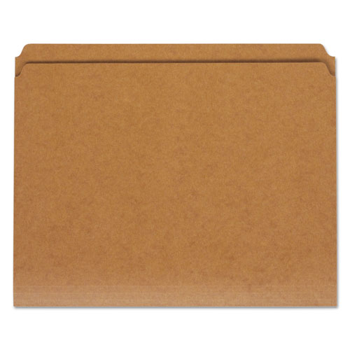 Universal Reinforced Kraft Top Tab File Folders, Straight Tabs, Letter Size, 0.75" Expansion, Brown, 100/Box