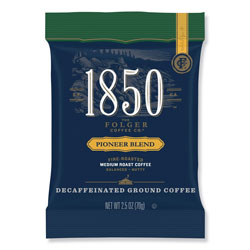 1850 Coffee Fraction Packs, Pioneer Blend Decaf, Medium Roast, 2.5 oz Pack, 24 Packs/Carton