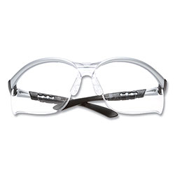 3M BX Molded-In Diopter Safety Glasses, +2.5 Diopter Strength, Black/Silver Plastic Frame, Clear Polycarbonate Lens