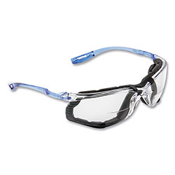 3M CCS Protective Eyewear with Foam Gasket, +1.5 Diopter Strength, Blue Plastic Frame, Clear Polycarbonate Lens