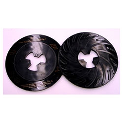 3M Disc Pad Face Plates, 7 in Dia, Hard, Black