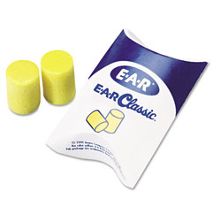 3M E-A-R™ Classic™ Foam Earplugs, PVC, Yellow, Uncorded, Pillow Pack