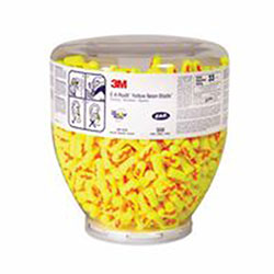 3M E-A-Rsoft™ Yellow Neons™ Foam Earplug, Polyurethane, Uncorded, Clear Bottle
