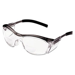 3M Nuvo Reader Protective Eyewear, +2.5 Diopter, Clear Anti-Fog Lens, Gray Frame