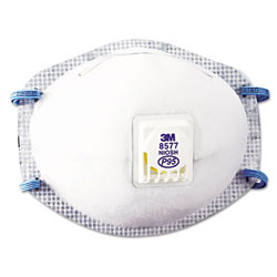 3M P95 Particulate Respirator, Half Facepiece, Oil/Non-Oil Particles, White