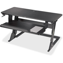 3M Precision Standing Desk, 35.4 in x 22.2 in x 6.2 in to 20 in, Black