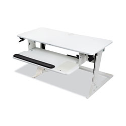 3M Precision Standing Desk, 35.4 in x 23.2 in x 6.2 in to 20 in, White