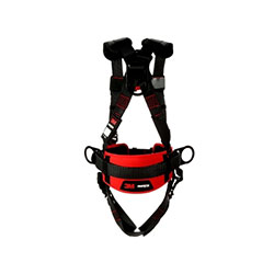 3M Protecta® Construction Style Positioning Harness, Standard, D-Rings, Leg Buckles, Medium/Large, Pass-Through Chest Connection