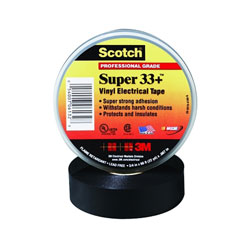 3M Scotch® Super Vinyl Electrical Tape 33+, 20 ft x 3/4 in, Black