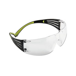 3M SecureFit™ 400 Series Protective Eyewear, Clear Lens, Anti-Fog, Anti-Scratch, Polycarbonate, Green/Black Frame