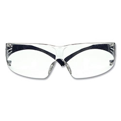 3M SecureFit Protective Eyewear, 200 Series, Dark Blue Plastic Frame, Clear Polycarbonate Lens