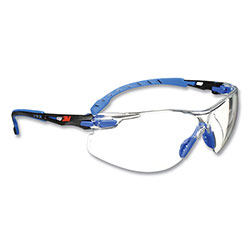 3M Solus 1000 Series Safety Glasses, Blue Plastic Frame, Clear Polycarbonate Lens