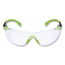 3M Solus 1000-Series Safety Glasses, Black/Green Plastic Frame, Clear Polycarbonate Lens