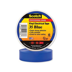 3M Vinyl Electrical Color Coding Tape 35, 1/2 in x 20 ft, Blue