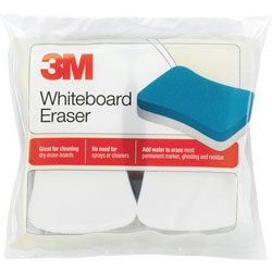 3M Whiteboard Eraser Pads, 5 inx3 in, 2/PK, Blue/White