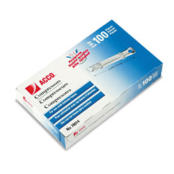 Acco Premium Two-Piece Paper Fasteners, 1 in Capacity, 2.75 in Center to Center, Silver, 100/Box
