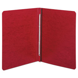 Acco Presstex Report Cover, Side Bound, Prong Clip, Letter, 3 in Cap, Executive Red