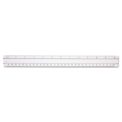 Acme 12 in Magnifying Ruler, Standard/Metric, Plastic, Clear