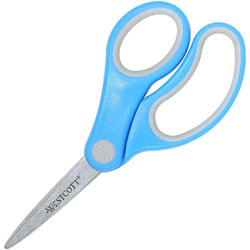 Acme Kids Scissors, Soft Handle, Pointed, 5 in, STST Blades/ AST
