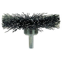 Advance Brush Mounted Crimped Wheel Brushes, Carbon Steel, 20,000 rpm, 3 in x 0.014 in
