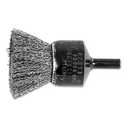Advance Brush Standard Duty Crimped End Brushes, Stainless Steel, 20,000 rpm, 1 in x 0.01 in