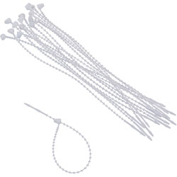 Advantus Cable Tie, Permanent, 1/10 inWx1/4 inLx5-3/4 inH, 250/PK, White