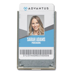 Advantus Rigid Two-Badge RFID Blocking Smart Card Holder, 3.68 x 2.38, Clear, 20/Pack