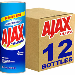 Ajax Powder Cleanser With Bleach, Powder, 21 oz (1.31 lb), 12/Carton