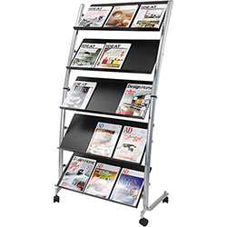 ALBA Large Mobile Literature Display - 350 x Sheet - 5 Compartments