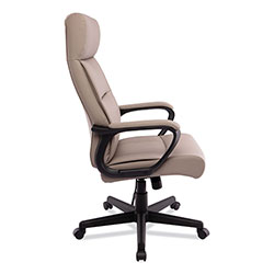Alera Alera Oxnam Series High-Back Task Chair, Supports Up to 275 lbs, 17.56 in to 21.38 in Seat Height, Tan Seat/Back, Black Base