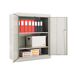 Alera Assembled 42 in High Storage Cabinet, w/Adjustable Shelves, 36w x 18d, Light Gray