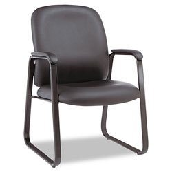 Alera Genaro High-Back Guest Chair, 24.60 in x 24.80 in x 36.61 in, Black Seat/Black Back, Black Base