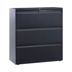 Alera Lateral File, 3 Legal/Letter/A4/A5-Size File Drawers, Charcoal, 36 in x 18 in x 39.5 in