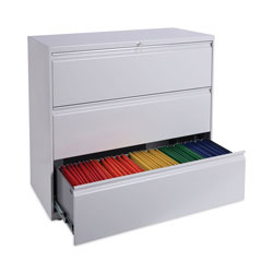 Alera Lateral File, 3 Legal/Letter/A4/A5-Size File Drawers, Light Gray, 42 in x 18 in x 39.5 in