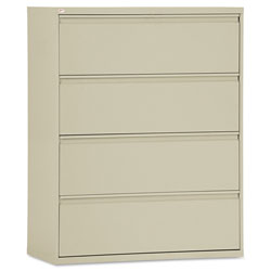 Alera Lateral File, 4 Legal/Letter-Size File Drawers, Putty, 42 in x 18 in x 52.5 in