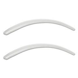 Alera Neratoli Series Replacement Arm Pads, Leather, 1.77w x .59d x 15.15h, White, 1 Pair