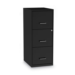 Alera Soho Vertical File Cabinet, 3 Drawers: File/File/File, Letter, Black, 14 in x 18 in x 34.9 in