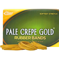 Alliance Rubber Rubber Bands, No.54, 1lb, Pale Crepe Gold