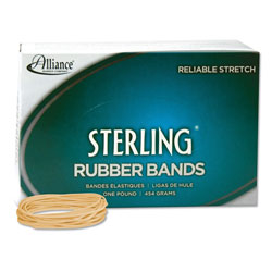 Alliance Rubber Sterling Rubber Bands, Size 19, 0.03 in Gauge, Crepe, 1 lb Box, 1,700/Box