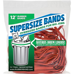 Alliance Rubber Supersize Bands, 12 in, 18/PK, Red