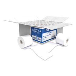 Alliance Thermal Cash Register/POS Roll, 3 in x 80 ft, White, 36/Carton